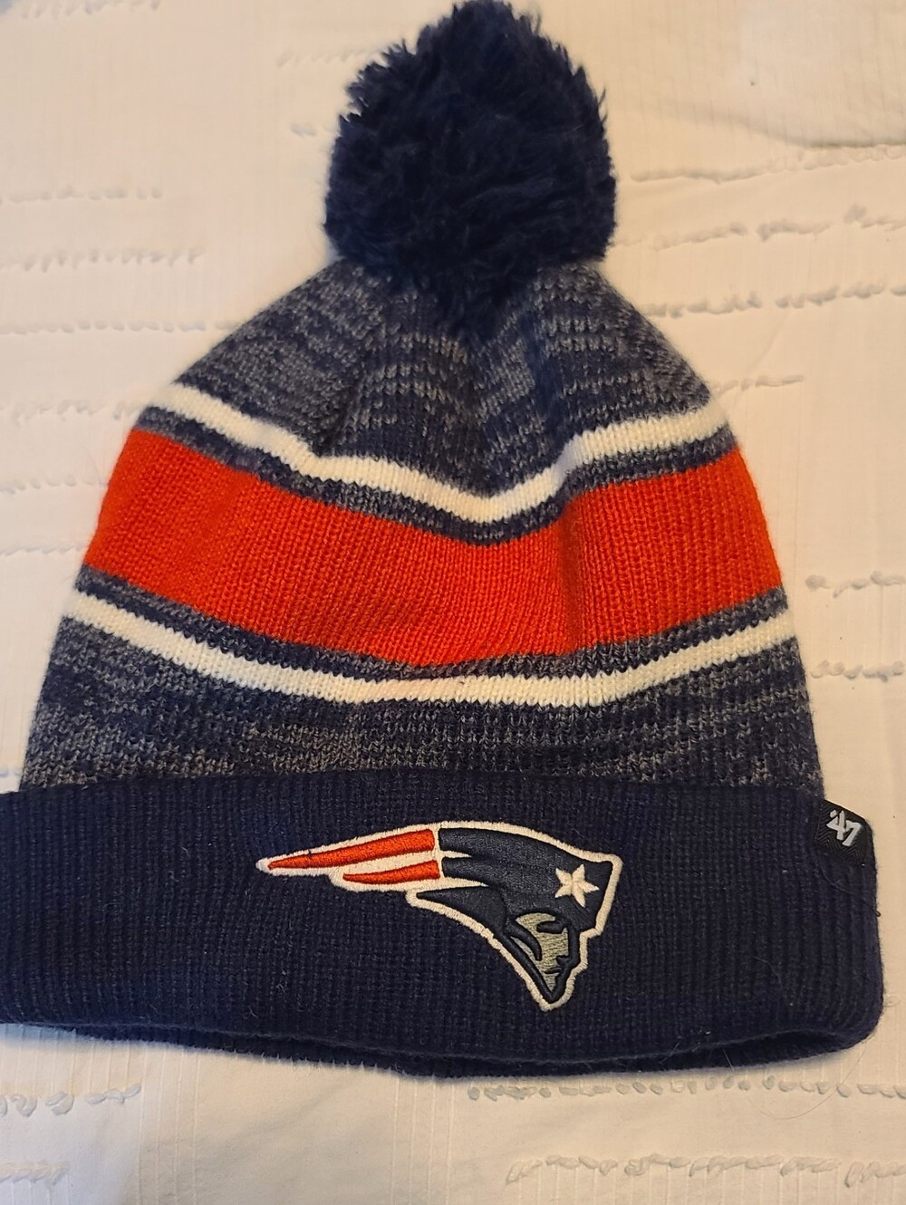 ’47 New England Patriots NFL Knit Pom Beanie Hat One Size